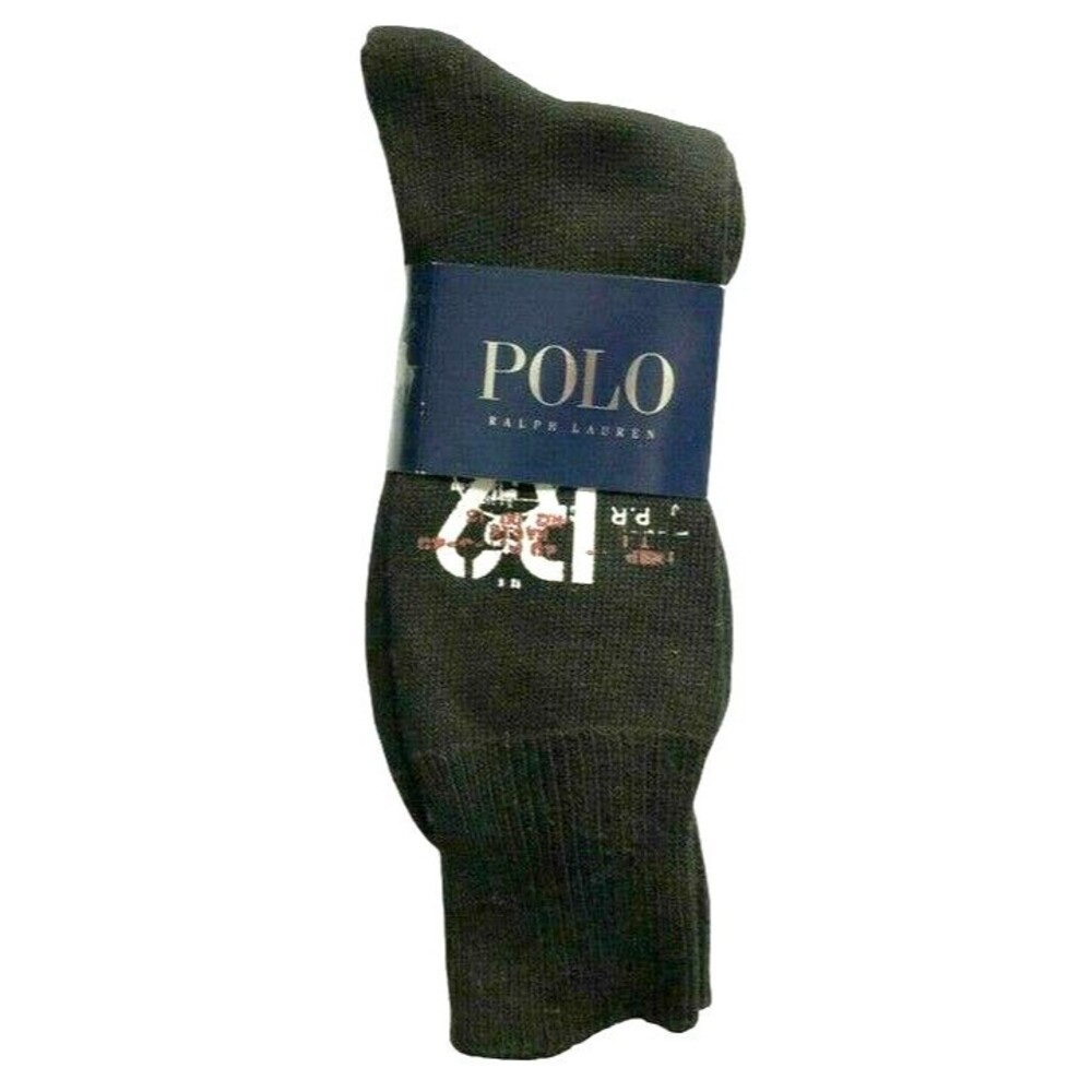 Ralph Lauren Polo Mens Black R2 Socks Cotton Blend Size 10-13
